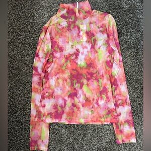 Anthropologie shear shirt size small pink/rose